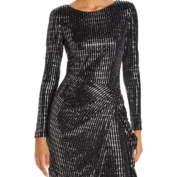 Aqua Dresses & Skirts - Elegant Black Sequin Dress Size: 0 NWT